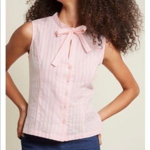 BannedPink Tied Collar Shirt